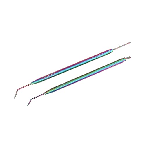 HUSHUI Separador de Pestañas de Doble Cabeza de Acero Inoxidable, Herramientas con Peine para Extensión de Pestañas, Maquillaje de Acero Inoxidable (Vistoso)