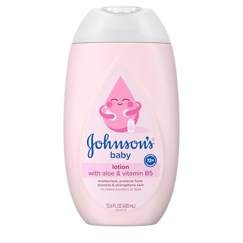 Image of Johnson's Moisturizing Mild Pink Baby Lotion with Coconut Oil for Delicate Baby Skin, Dye-Free, Hypoallergenic & Dermatologist-Tested, Baby Skin Care, 13.6 fl. oz