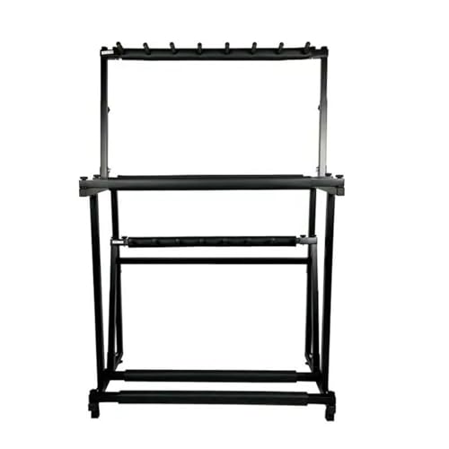 Soporte ajustable de doble capa para raquetas de tenis y bádminton con estante de pie 5
