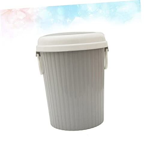 Caneca de basura rectangular pequeña de 10L gris miniatura 4