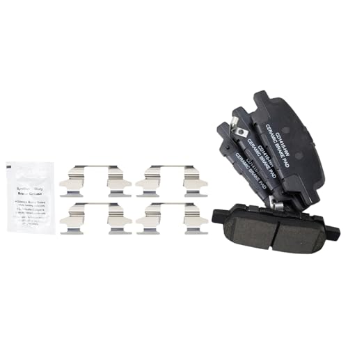 Image of TRQ Rear Brake Pad & Rotor Kit Ceramic Premium G-Coated Compatible with 2003-2007 Nissan Murano