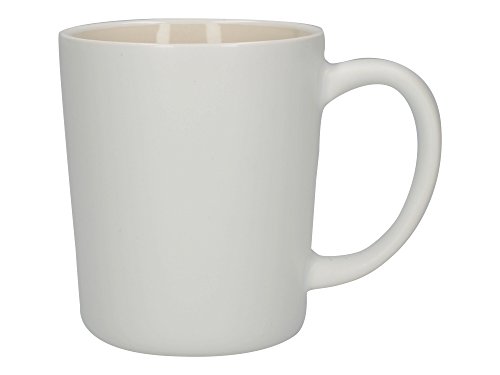 La Cafetière Barcelona Kaffeetasse aus Keramik, modern, Latte, Keramik, weiß, 10.5 x 12.6 x 9 cm