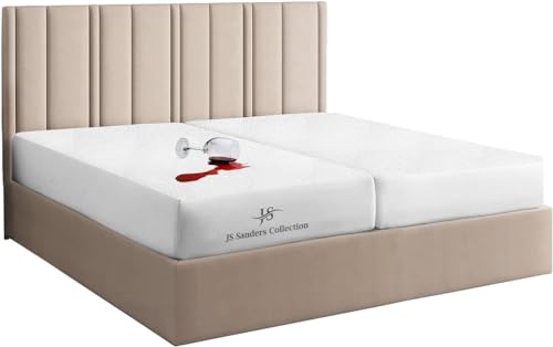 Split Queen Mattress Protector Waterproof Ultra Soft, Fitted Sheet Style Split Beds 10 Inch Deep 100% Waterproof Terry Cotton (2 PCs Split Queen 30