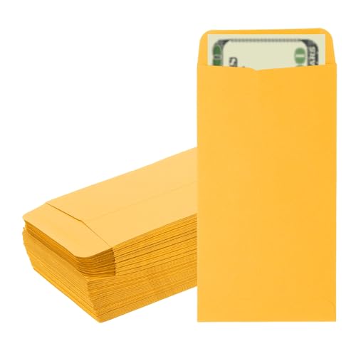 PATIKIL 25 Pack 6.5" x 3.5" Cash Envelopes Money Holder