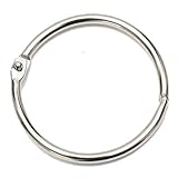 20 Pack 2“ Metal Circular Shower Curtain Ring, Silver 2 Inch Drape Ring Loops for Bathroom, Home Decoration, Movable Clasp Suitable for Fixed Pole (50 mm)
