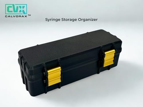 Syringe Storage Organizer | Medical Supply Case for Vials & Prep Pads | Compact Travel Case (Black/White) image 5