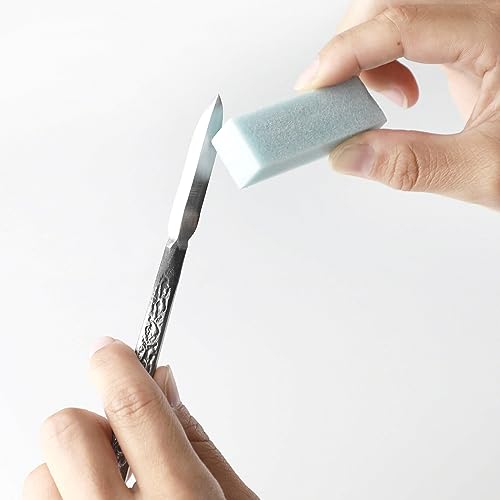 Wazakura Japanese Sap, Stain & Rust Eraser, Fine Grade Cleaning Tool for Bonsai Scissors, Garden Blades & Steel Tools, Gentle Stain Removal, Made in Japan - Image 6
