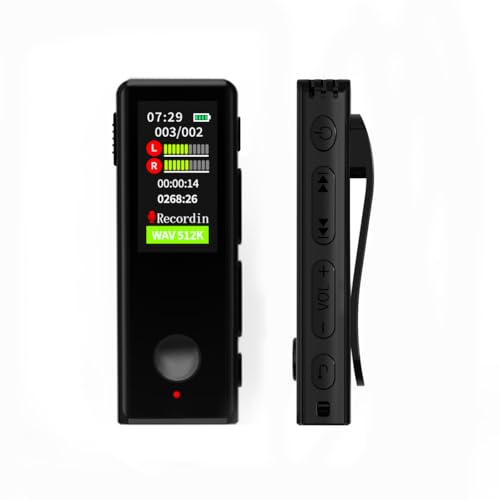 64GB Lavalier Recorder - Recording with Playback Digital Voice Recorder Ideal for Meetings/Lectures/Interviews Password Protected Portable Mini Recorder with USB, MP3 Audio Recording Device