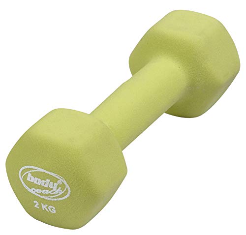 BODYCOACH Neoprenhantel Kurzhantel eckig 2 KG einzeln