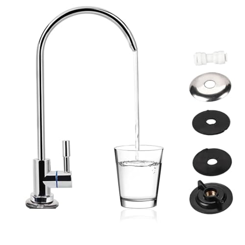 Grifo de Osmosis Inversa, Grifo de Agua Potable de Acero Inoxidable, Giratorio 360 Grados, Grifo RO, Grifo de Filtro de Agua Potable para Grifo de Cocina