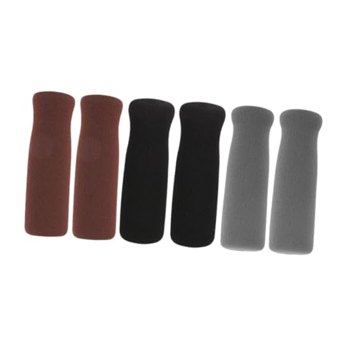 CALLARON 6pcs Non Slip Crutch Handle Grips for Elderly Ergonomic Foam Cane Wraps with Comfortable Protective Cover Easy to Install Walking Stick Handle Replacement Pads in Black Gray Brown