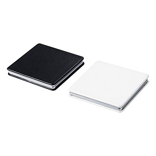 Yeotwin Compact Mirror, Square Pu Leather Makeup Mirror,Hand Mirror Double-Sided With 1X And 3X Magnification,Small Cosmetic Mirrors Prefect For Purses And Trave（2Pcs） #TOP1