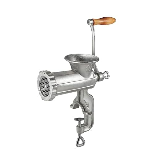 Weston #10 Manual Tinned Meat Grinder and Sausage Stuffer , 4.5mm & 10mm plates, + 3 sausage funnels,Silver