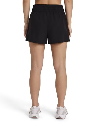 Reebok Women’s Sprinter Zip Running 3” Short, Standard Fit, Lightweight Poly Woven Fabric, Black, Large - image 2