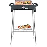 Detalles – SEVERIN Barbacoa de pie Style Evo S, con cable extralargo, para interior y exterior, con microinterruptor de seguridad, patas y estante de rejilla, German Quality; número de artículo: 8124