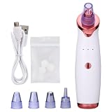 Blackhead Remover Pore Vacuum, Personal Microdermabrasion Device for Whitehead Pimple and Acne Removal, 5 Suction Levels with 4 Interchangeable Heads, USB Rechargeable Facial Cleansing Tool