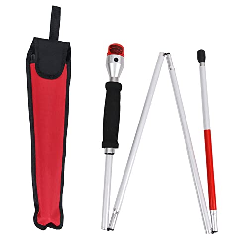 JZJZ Smart Walking Cane Blind Crutch with Sound and Light Voice Alarm Collapsible Telescopic Folding Cane Visually impaired aids(Color:A)