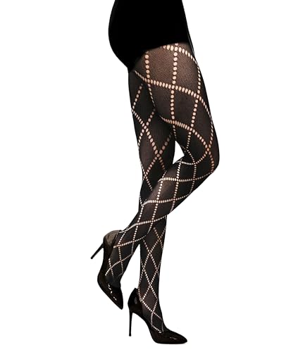 Image of TouchUps Fishnet Stockings Fashion Stockings High Waist Bottom Wear Pull-on Style Breathable, Comfortable