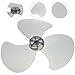 TOVINANNA Fan Blades Replacement, Plastic 3 Leaves Fan Blade with Nut Household General Fans Accessories Fan Blades Part for 16 Inches Table Fanner Standing Pedestal Fan