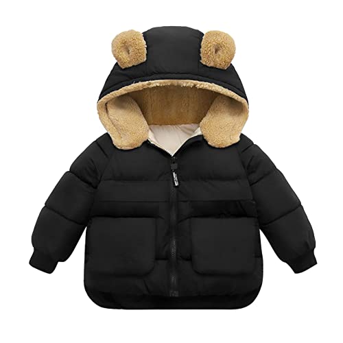 Infant Baby Winter Coat Toddler Hooded Jacket Warm Fleece Padded Snowsuit Outerwear Bear Cardigan Boy Girl
