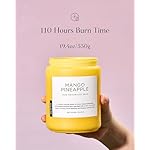 M&SENSE Mango Pineapple Tropical Scented Candle, 19.4oz Non Toxic Natural Soy Wax 110 Hours Long Lasting Burn Fruit Scent Summer Gifts for Housewarming, 2 Wick Aromatherapy Candle for Family Friends - Image 3