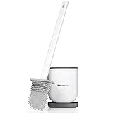 Silikon-Toilettenbürsten mit Schnell Trocknendem Halter, Uamector Wandhalterung WC-Bürste, Silikon-Klobürste-Set für Badezimmer (1 Pack)