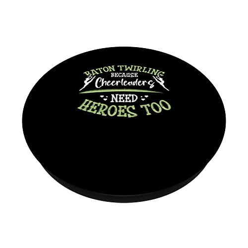 Majorette Twirler Baton Twirling PopSockets Swappable PopGrip, Black - Image 2