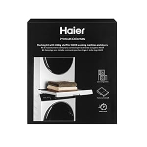 Haier Universal Stacking Kit with Sliding Shelf for Washing Machines and Dryers – Secure and Stable – Easy to Install – Perfect for Haier Series 3-5-7