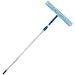 Unger Professional Connect and Clean 18” Grip Microfiber Window Scrubber with 8’ Pole, High-Access Glass Surface Household Cleaning Supplies and Tools, Reusable Microfiber Sleeve