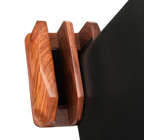 Image of Width Adjustable Vertical Laptop Stand for Desk, Laptop Holder to Dock MacBook, MacBook Pro and Other Laptops, Versatile Vertical Laptop Docking Solutions - Indian Rosewood