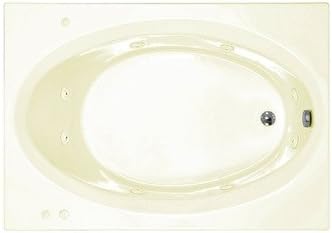 4384VWL Bermuda 84" x 23" Rectangular Whirlpool Tub Finish: White, Trim Finish: White, Drain Location: Right