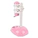 NOENNULL Height Adjustable Pet Water Dispenser, 500ml Automatic Standing Water Bowl for Puppies, Kittens Small Dogs Anti-Spill Feeder with Stable Base (Pink)
