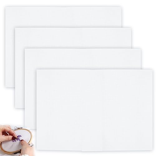 Kreuzstich-Stoff, 14 CT, Stickstoff, Kreuzstich, Stoff, Nähstoff, Aida-Stoff, 30 x 45 cm, Stickstoff, für Handwerk, Kleidung, Kissen, 4 Stück