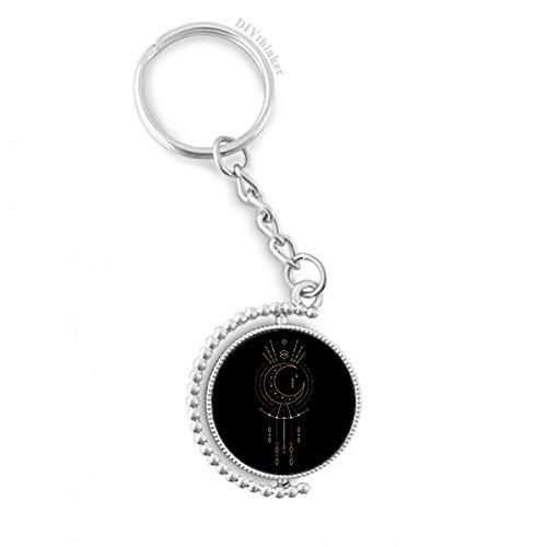 Porte-clé alien totem rotatif lune pour éviter les clés emmêlées et perdues