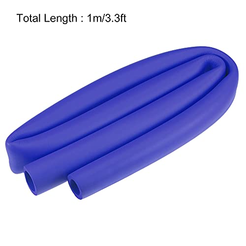 Image of uxcell Foam Tubing for Handle Grip Support, 22mm ID 32mm OD 1m Length Blue