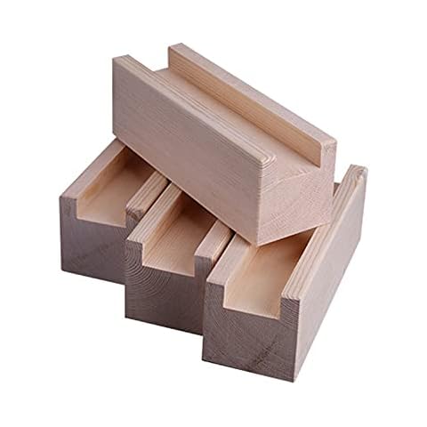 4 Stück Holz Betterhöhung,Möbelerhöher Massivholz Möbelbein Heber Füße Möbelerhöhung Tischerhöher Elefantenfuß Bed Riser Cover