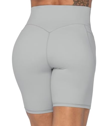 Image of Sunzel No Front Seam Biker Shorts for Women with Pockets, Yoga Workout Gym Bike Shorts with Tummy Control | 3, 5 Or 8-Inch Inseam, High Waisted, No Front Seam, Side Pockets, Buttery Soft, Compression Fit, Squat Proof, Tummy Control