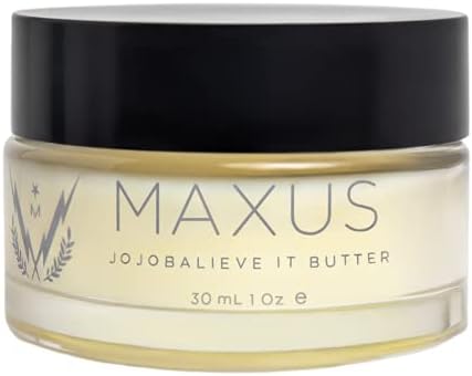 MAXUS Nails Jojoba Butter, Cuticle & Dry Skin with All Natural Hemp Seed, Lavender Oils & Vitamin E, Vegan & GMO-Free, Strengthens Nails & Cuticles, Stops Splits & Cracks, 1 oz