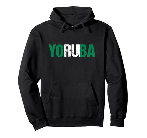 Yoruba Nigeria Pullover Hoodie, Adult Unisex, Black, Small