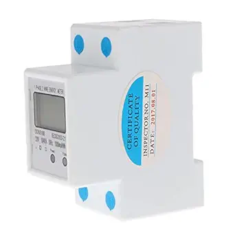 MERISHOPP LCD DIN-Rail Type Hour Single Phase 2 Wire Energy Meter AC 220V 10(40) A