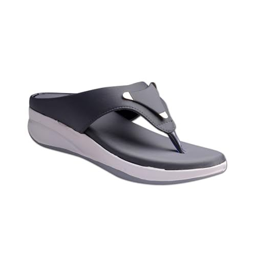 Image of ORTHO CLUB Orthopedic Women's Slippers | Brown Soft Comfort Slip-On Sandal for Heel Pain Relief | Anti-Skid Sole | Lightweight Flip-Flop