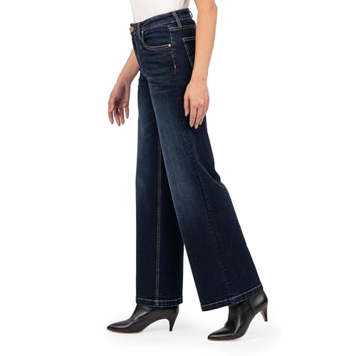 KUT from the Kloth Women's Jean High-Rise Wide Leg Clean Hem in Fortitude2