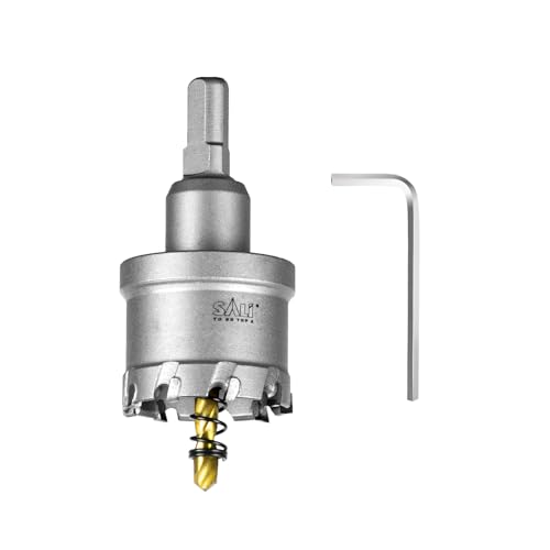 SALI 1-9/16" (40mm) TCT Hole Saw Kit Tungsten Carbide Tipped Hole Saw Drill Bit with Titanium-Plated Pilot Drill bit for Metal, Stainless Steel, Iron, Wood, Plastic
