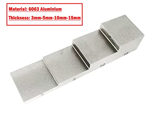 Bloque de Calibración Ultrasonido de Aluminio 6063 con Grosor 3mm, 5mm, 10mm, 15mm para Medidor de Espesor Ultrasonido miniatura 2