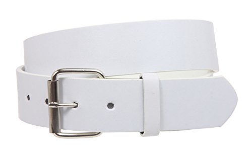 Image of Beltiscool 1 1 /2 inch (38mm) Snap On Plain Leather Jean Belt With Roller Buckle