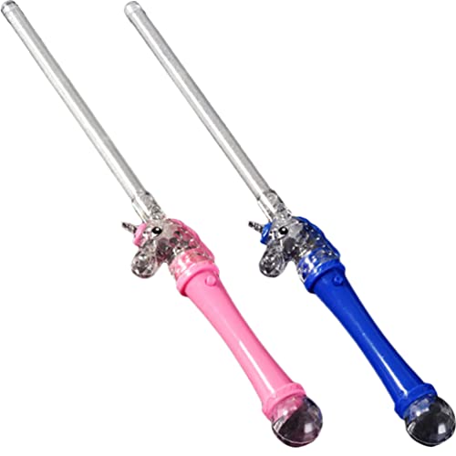 OSALADI 2Pcs Licorne Lueur Épée Jouets LED Baguettes Clignotantes Jouets Allument des Bâtons D'épée Jouets Noël Princesse Habiller Costume Cotillons Cadeaux d'anniversaire (Couleur Cover