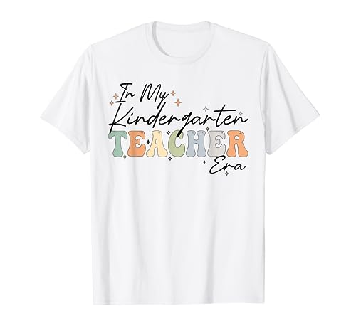 In My Kindergarten Era Retro Groovy Ritorno A Scuola Insegnanti Maglietta