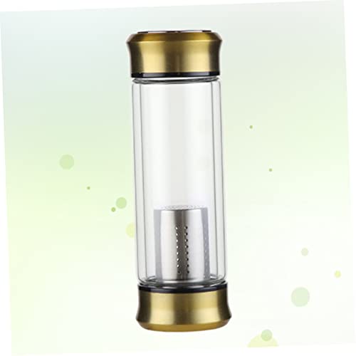 Ciieeo 2Pcs Garrafa De Chá De Vidro - Garrafa De Água De Chá De Vidro Infusor De Chá De Viagem Garra