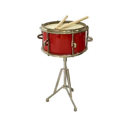 ミニチュアドラム ミニチュア楽器模型 ミニチュア楽器装飾品(Red)