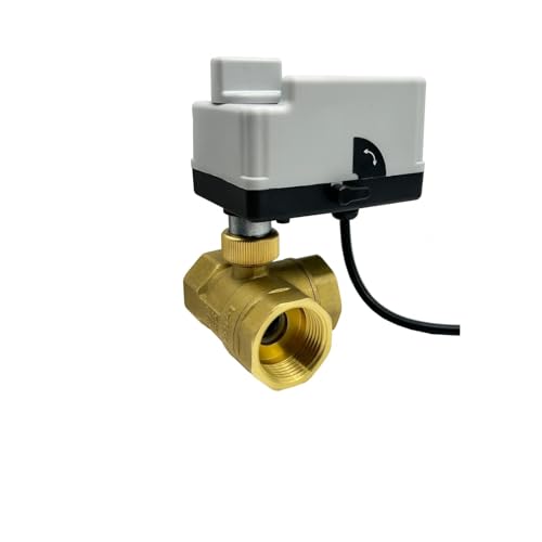 Válvula de bola automatizada de tres vías en latón con interruptor manual de 12V 3